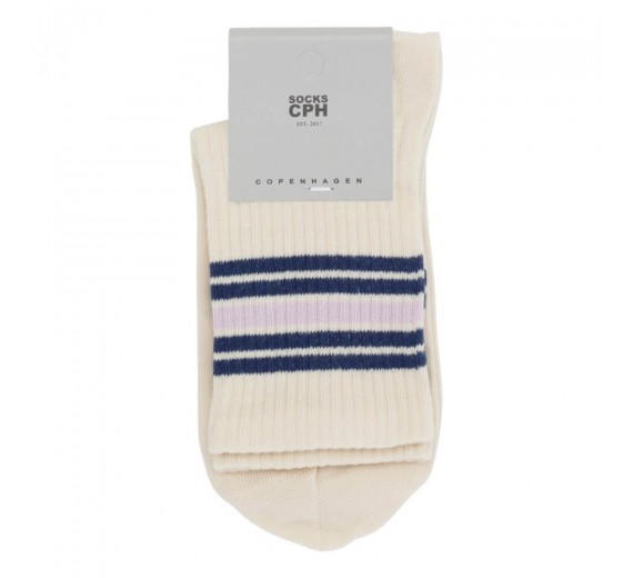 Socks CPH tennissokker, råhvid / rose, str. 45-48