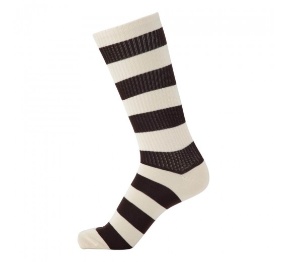 Socks CPH tennissokker til mænd, stribede, råhvid / mørkebrun, str. 40-44