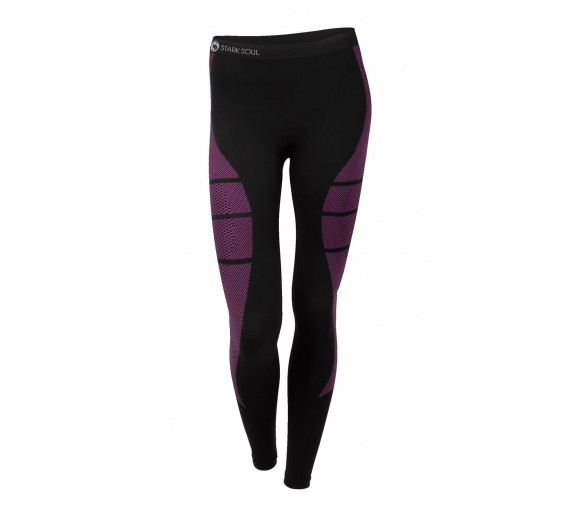 Termisk baselayer leggings, dame, pink, str. S/M