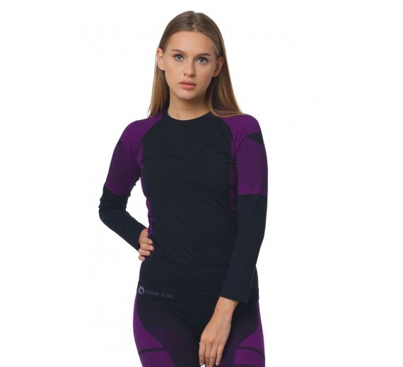 Termo baselayer træningstrøje, dame, pink, str. L/XL