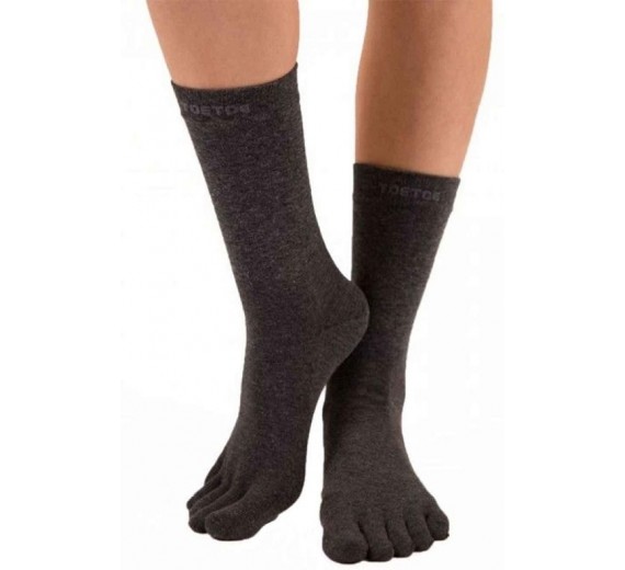 ToeToe Antibakteriel Healt Silver Tåsokker, Sort - Str. 35-41