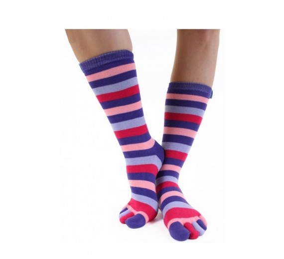 ToeToe Toesocks Essential Mid-Calf Lilla Striber str. 35-46