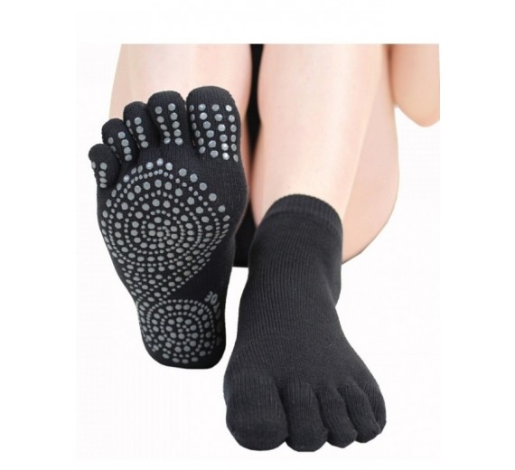 ToeToe Yoga & Pilates Anti-Slip Sole Trainer Sort Str. 36-39