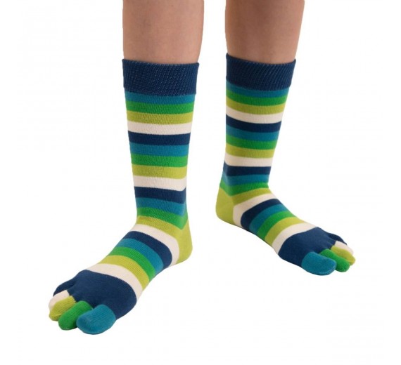 ToeToe tåsokker med striber, Pond, str. 35-46