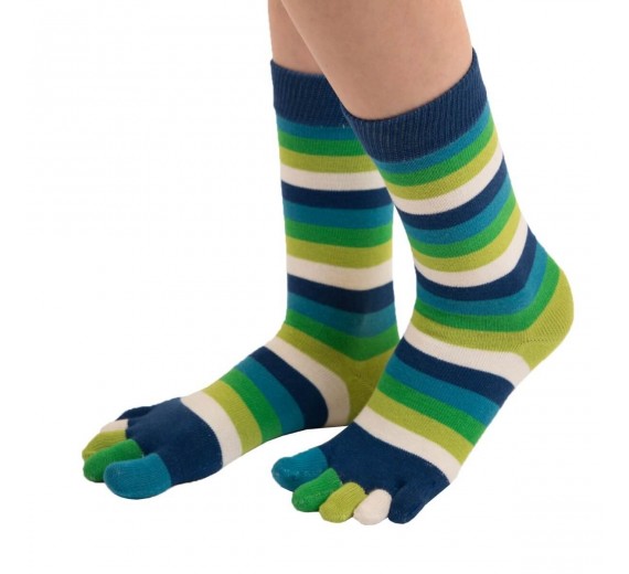 ToeToe tåsokker med striber, Pond, str. 35-46
