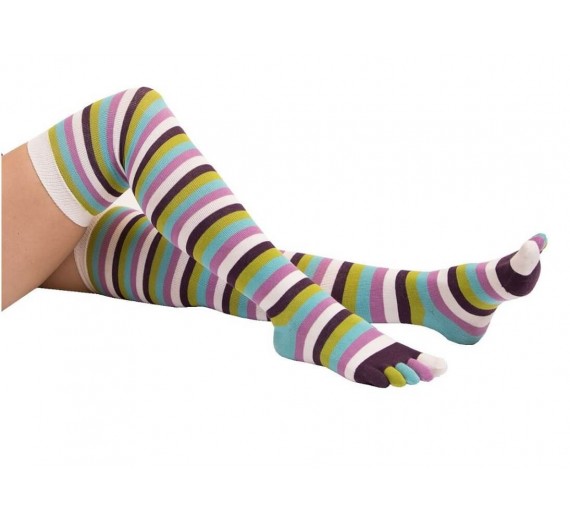 ToeToe Essential Over Knee Stribede, Twilight - str. 35-46
