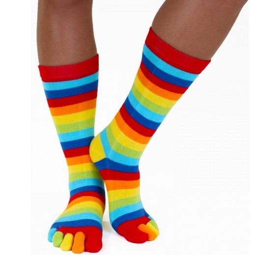 ToeToe Toesocks Essential Mid-Calf Rainbow str. 35-46