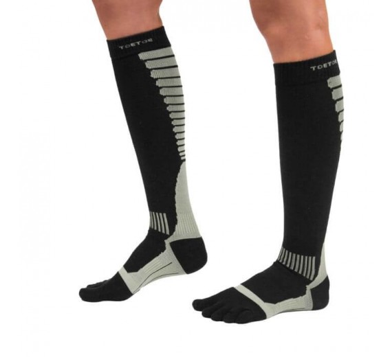 ToeToe Sports Kompressionsstrømper Med Tæer, Grå, Str. 36-39