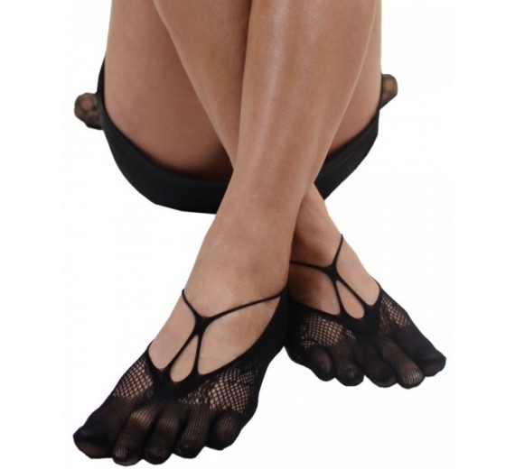 ToeToeAnkelNylonTsokkerPatternedFishnetSortStr3542-01