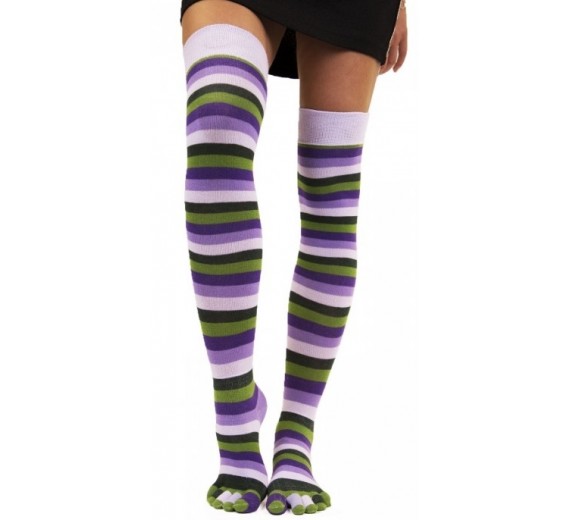 ToeToe Essential Over Knee Stribede, Forrest - str. 35-46