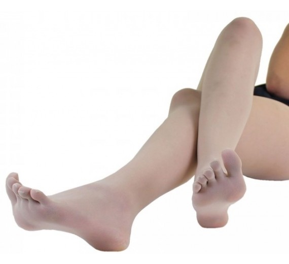 ToeToePlainNylonTightsBeigeStrUnisize3542-01