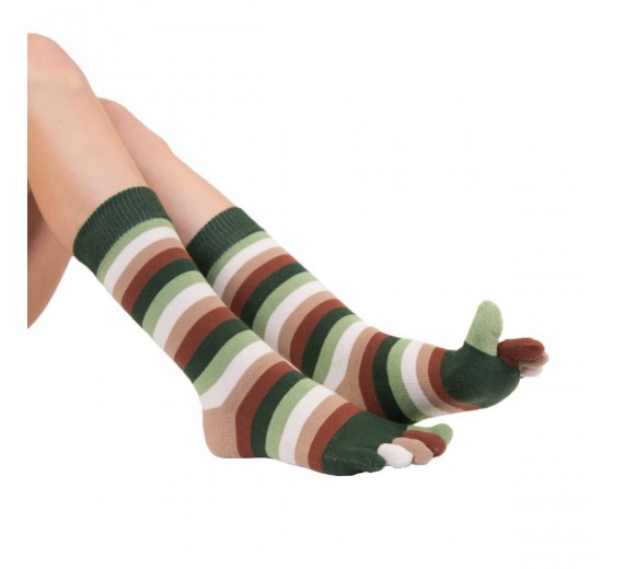 ToeToe tåsokker med striber, Earth, str. 35-46