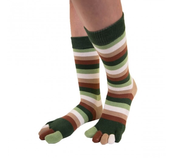 ToeToe tåsokker med striber, Earth, str. 35-46