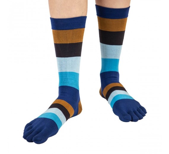ToeToe Essential tåsokker med striber til mænd, str. 41-48