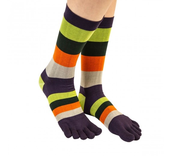 ToeToe Essential tåsokker med striber til mænd, str. 41-48