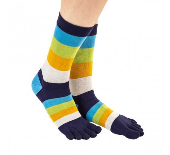 ToeToe Essential tåsokker med striber til mænd, str. 41-48
