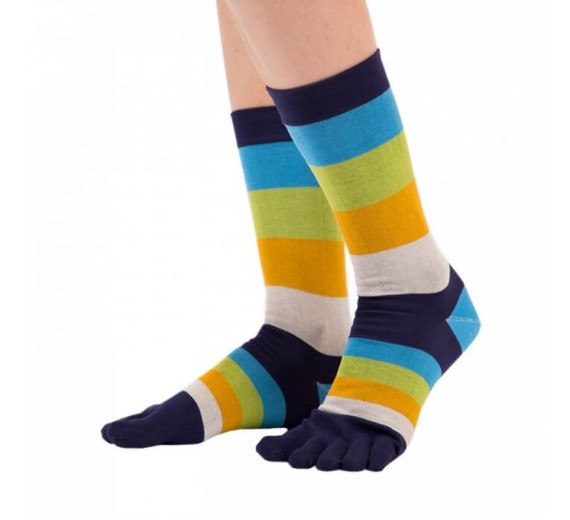 ToeToe Essential tåsokker med striber til mænd, str. 41-48