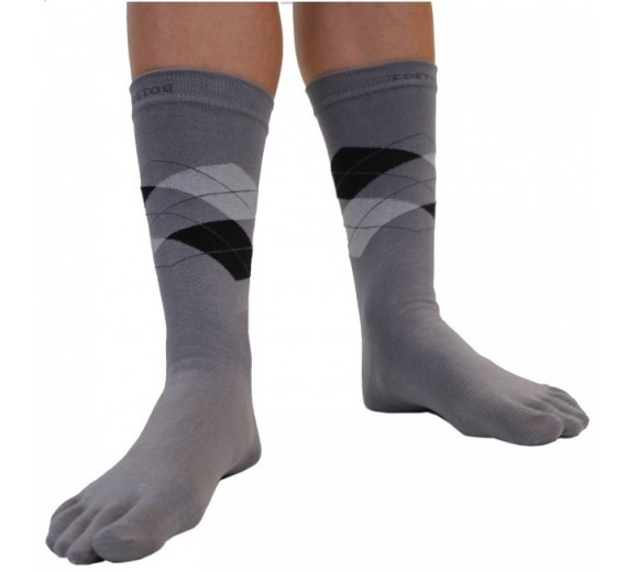 ToeToe Men Argyle Tåsokker Grå - Str. 41-48