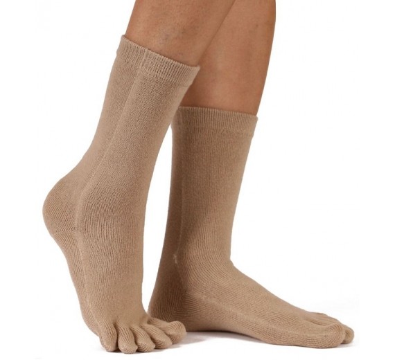 ToeToe Essential Mid-Calf Tåstrømper Brun Str. 35-46