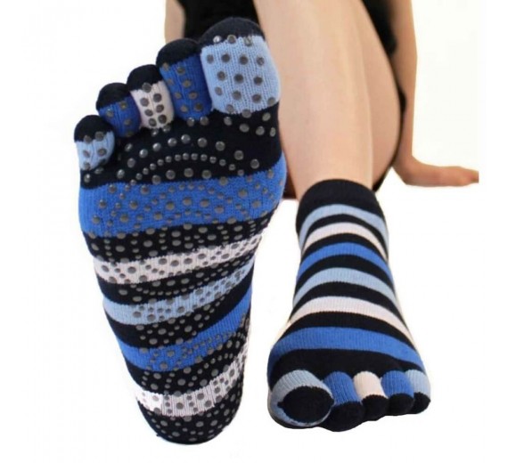 Skridsikre Tåstømper ToeToe Yoga & Pilates Trainer Stribet Str. 35-38