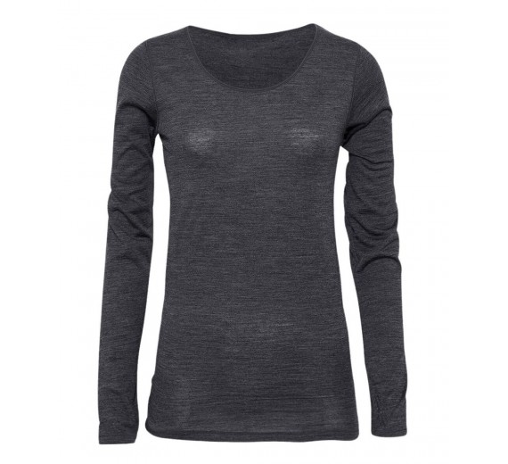 Langærmet uld T-shirt til damer, JBS of Denmark, mørkegrå, str. medium