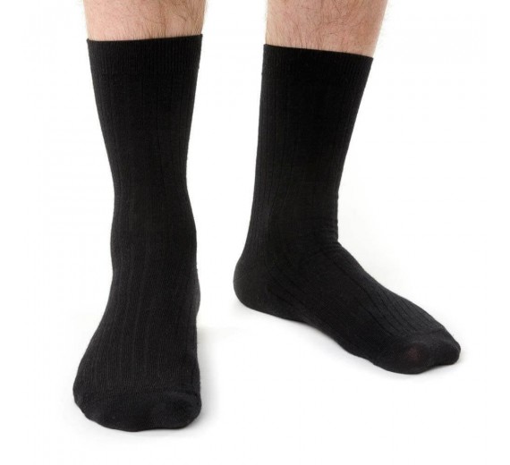 Merino Uldsokker, Fine-Knit - Sort str. 41-43