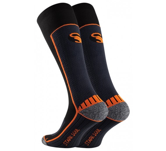 Stark Soul sports kompressions strømper - Sort/orange str. 35-38