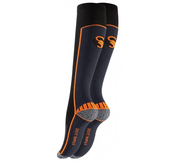 Stark Soul sports kompressions strømper - Sort/orange str. 35-38
