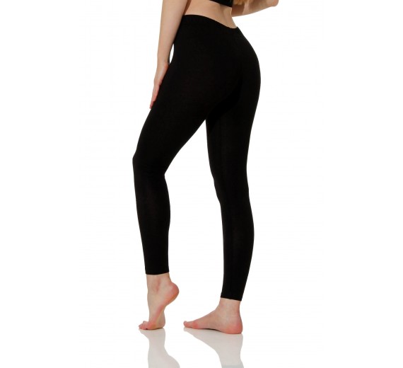 Bomulds leggings - Sort str. X-Large