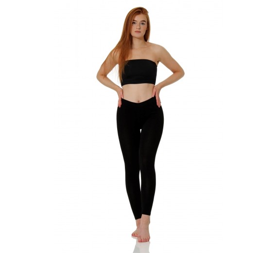 Bomulds leggings - Sort str. X-Large