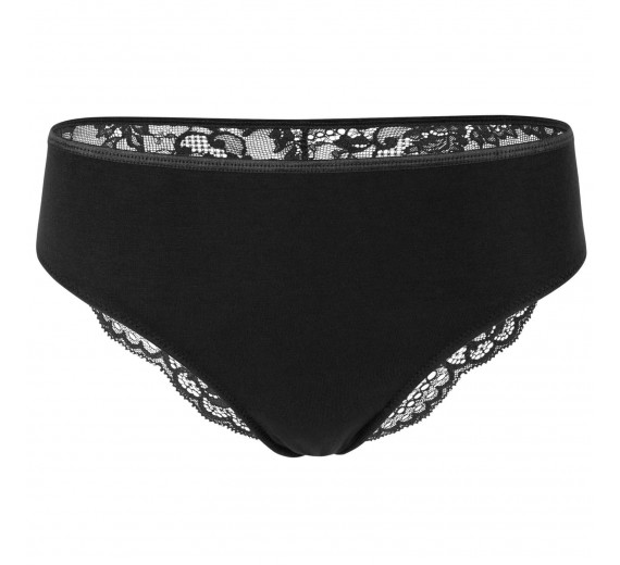 Bambus dametrusser med blonde, Sort - Str. Small Bambus dametrusser med blonde, Sort - Str. Small