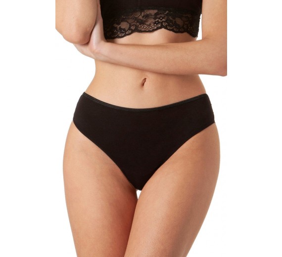 Bambus dametrusser med blonde, Sort - Str. X-Large