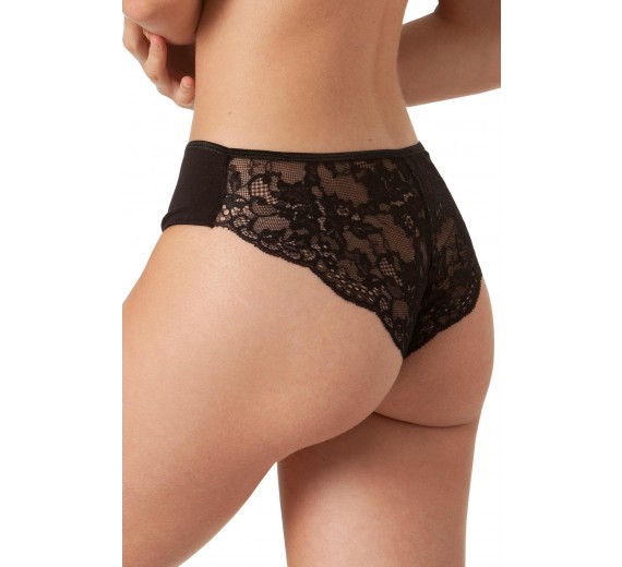 Bambus dametrusser med blonde, Sort - Str. Small Bambus dametrusser med blonde, Sort - Str. Small