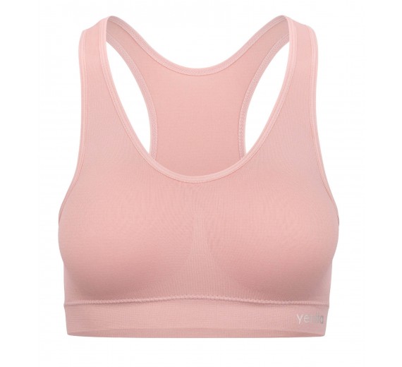 Microfiber Sportstop med skumskål - Rosa str. Medium