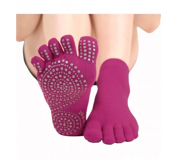 Skridsikre Tåstømper ToeToe Yoga & Pilates Trainer Pink Str. 40-43