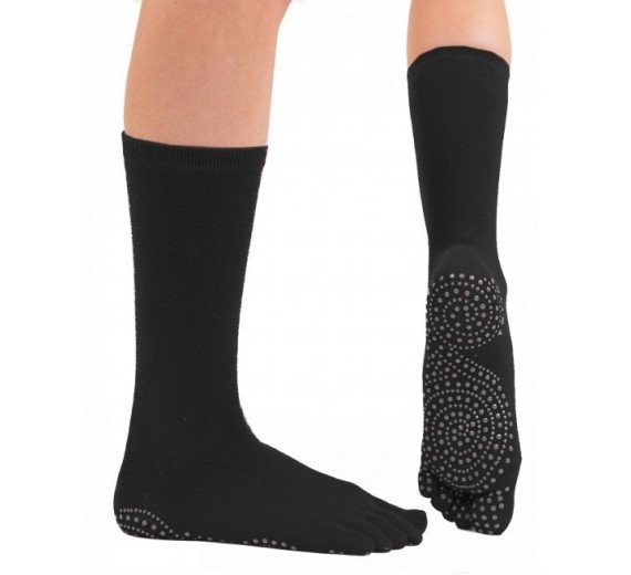 ToeToe Yoga & Pilates Mid-Calf Anti-Slip Strømper Str. 44-47