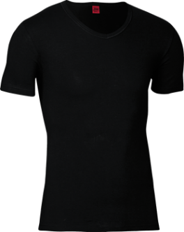 JBS Black or White V-hals herreT-shirt - Sort str. Large