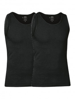 2-Pak JBS bambus tank-top (singlet), sort