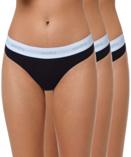 3-pak Yenita Modern Sports String - Sort str. Medium