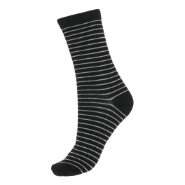 Socks CPH- Damestrømper, Sorte med glitterstriber 