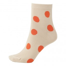 Korte ankelstrømper fra Socks CPH - Beige Dot