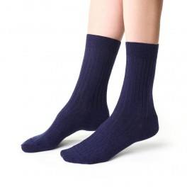 Merino Uldsokker, Fine-Knit - Navy str. 35-37 