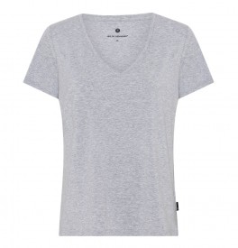 Bambus t-shirt med v-hals, dame, JBS of Denmark, grå, str. small