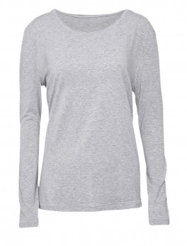 Langærmet bambus t-shirt, dame, JBS of Denmark, grå, str. medium