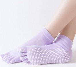 Lilla Yoga / Pilates Tåstrømper Anti-Slip Sål - Str. 35-38