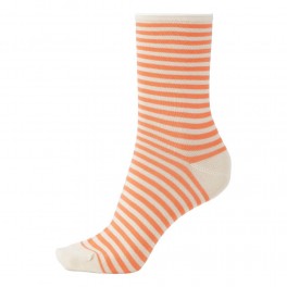 Bomulds rullestrømpe fra Socks CPH - Orange Striber