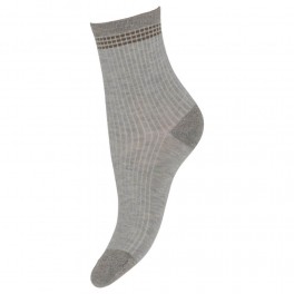 Decoy damestrømpe - Grå glimmer Str. 37-41