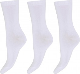 DECOY ankle sock orgcotton 3pk - Hvid str. 37-41