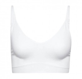Decoy BH-top med smalle stropper, hvid, str. XS