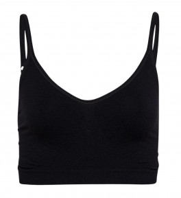 Decoy BH-top med smalle stropper, sort, str. XS